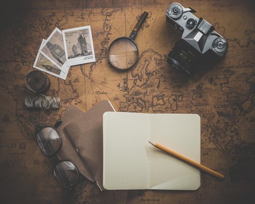 Gaming Desk Mat with map design